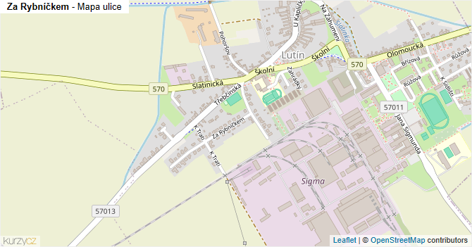 Za Rybníčkem - mapa ulice