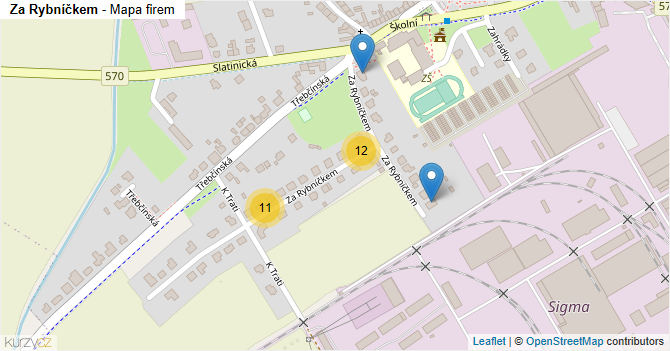 Za Rybníčkem - mapa firem