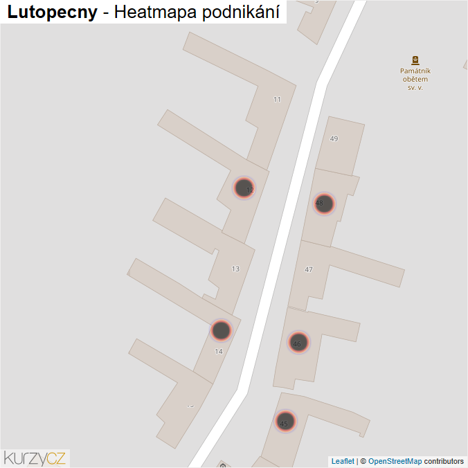 Mapa Lutopecny - Firmy v obci.