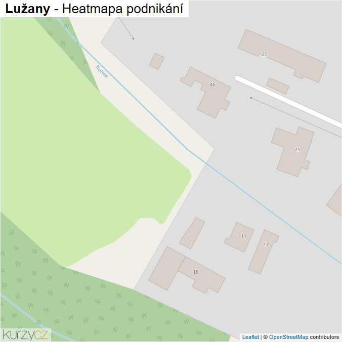 Mapa Lužany - Firmy v obci.