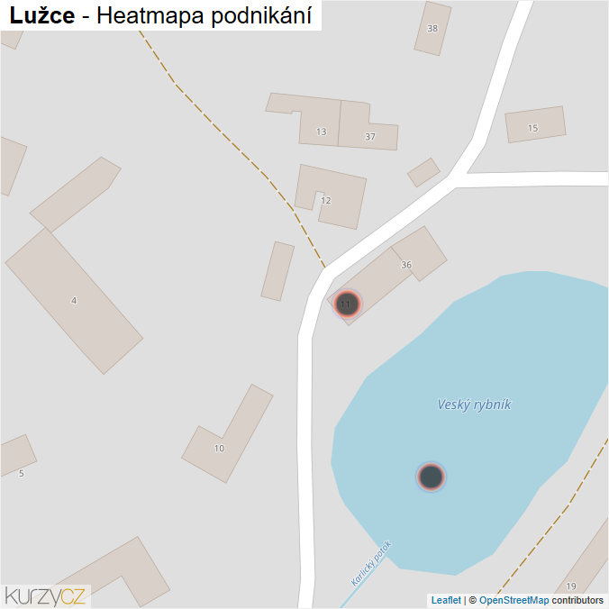 Mapa Lužce - Firmy v obci.