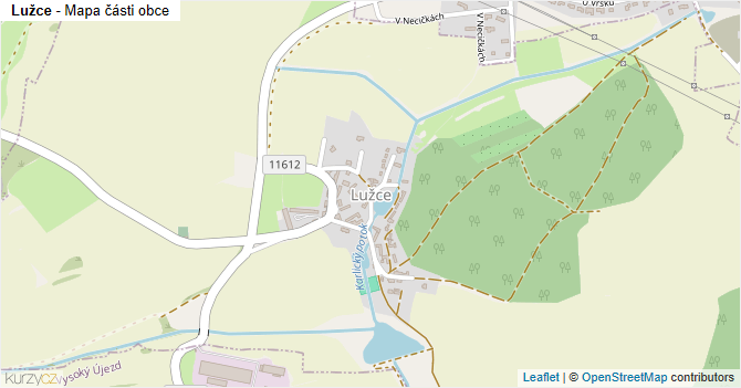 Lužce - mapa části obce