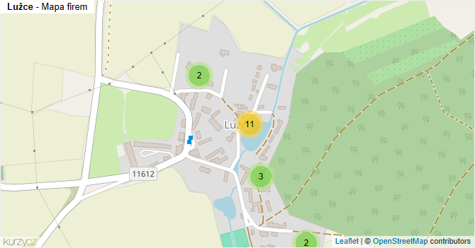 Lužce - mapa firem