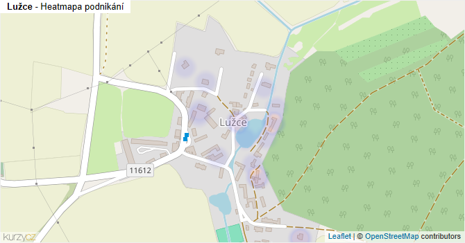 Lužce - mapa podnikání