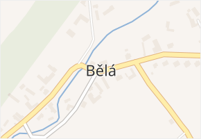 Bělá v obci Luže - mapa části obce
