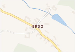 Brdo v obci Luže - mapa části obce
