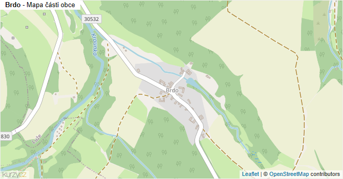 Brdo - mapa části obce