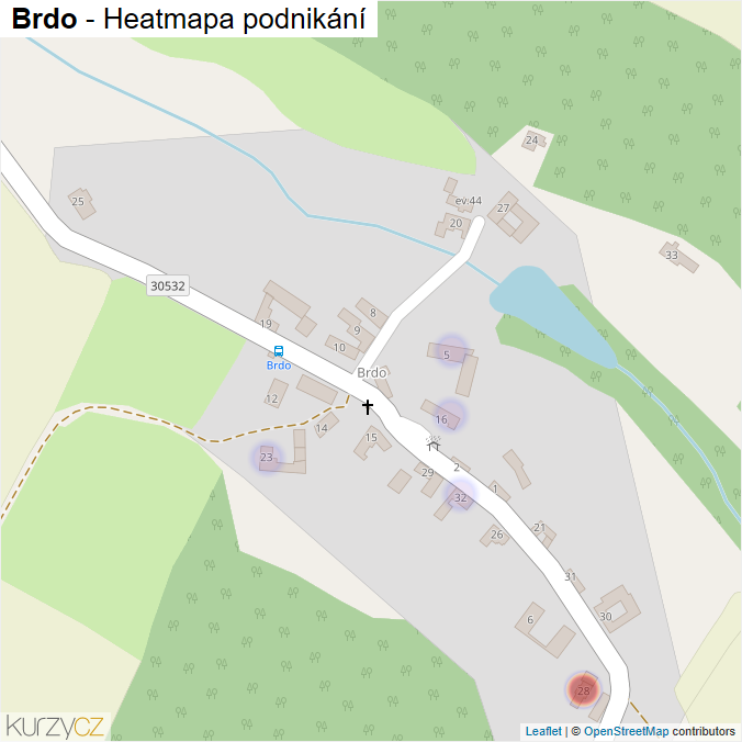Mapa Brdo - Firmy v části obce.