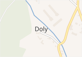 Doly v obci Luže - mapa části obce