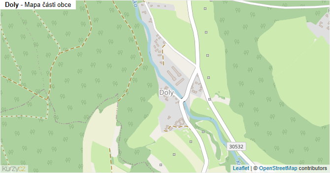Doly - mapa části obce