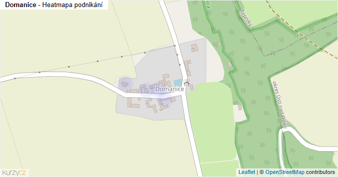 Domanice - mapa podnikání