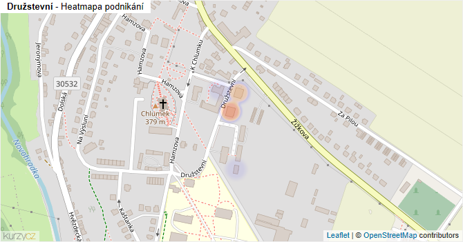 Družstevní - mapa podnikání