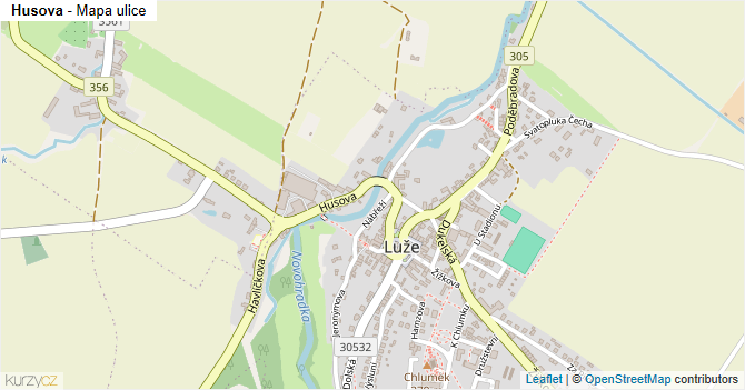 Husova - mapa ulice