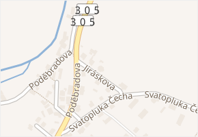 Jiráskova v obci Luže - mapa ulice