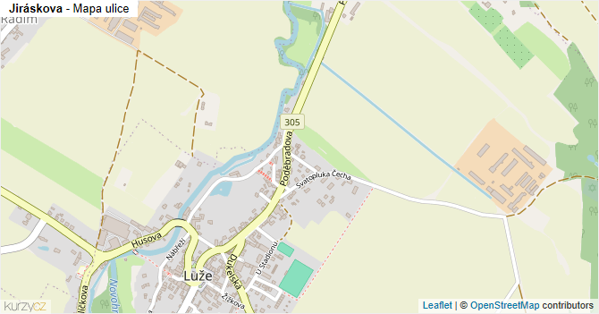 Jiráskova - mapa ulice