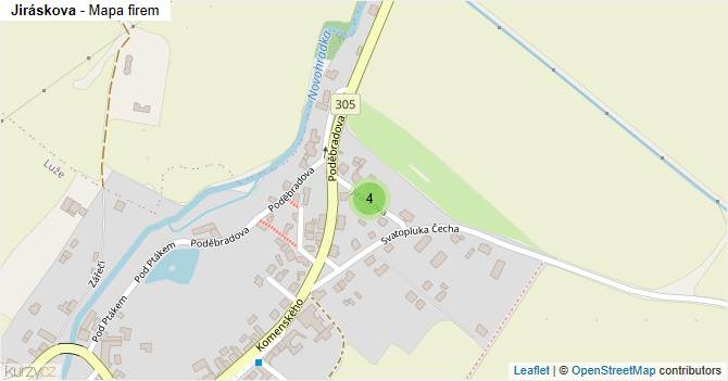 Jiráskova - mapa firem