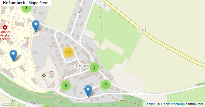 Košumberk - mapa firem