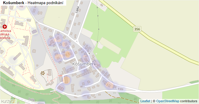 Košumberk - mapa podnikání