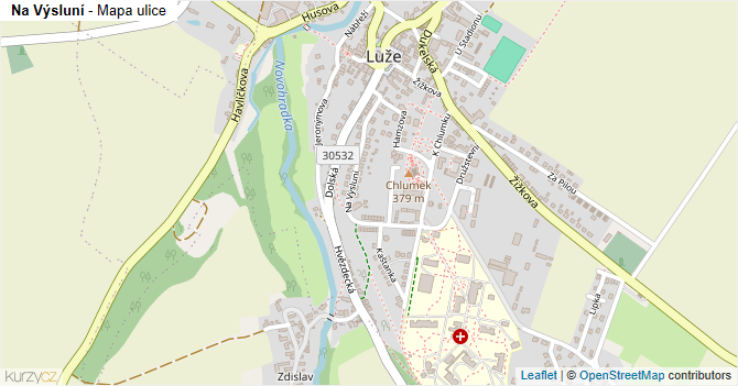 Na Výsluní - mapa ulice