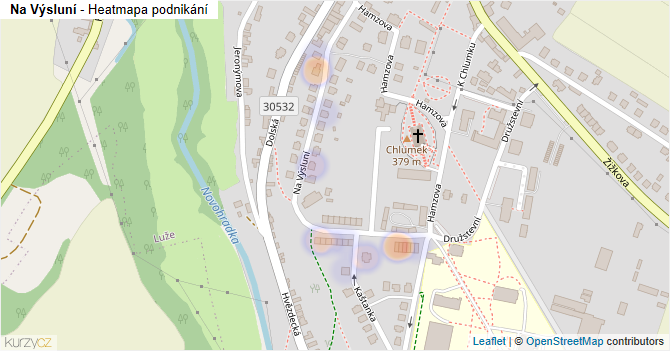 Na Výsluní - mapa podnikání