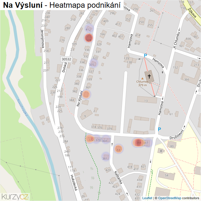 Mapa Na Výsluní - Firmy v ulici.