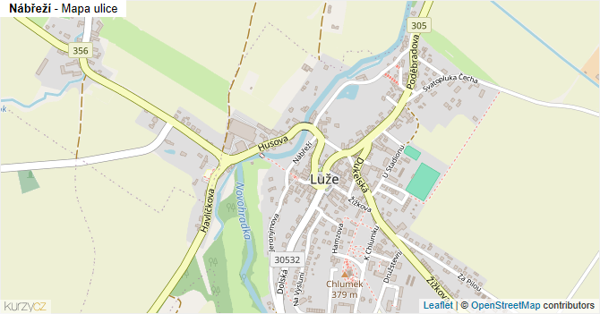 Nábřeží - mapa ulice