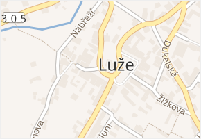 náměstí Plk. Josefa Koukala v obci Luže - mapa ulice