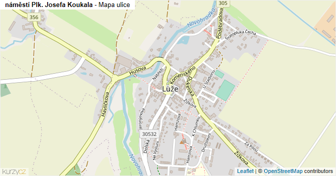 náměstí Plk. Josefa Koukala - mapa ulice