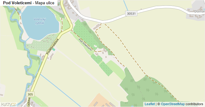 Pod Voleticemi - mapa ulice