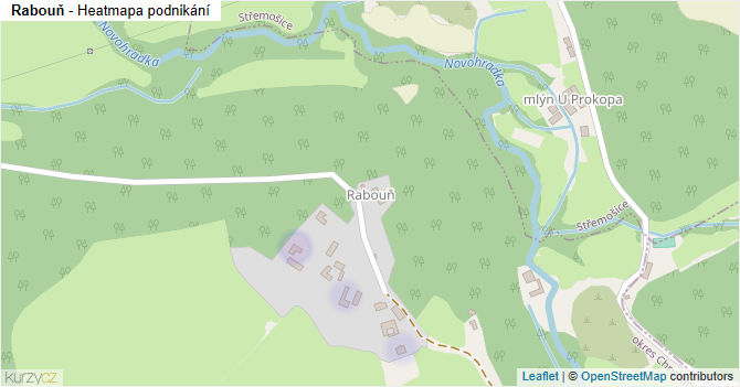 Rabouň - mapa podnikání