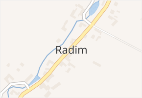 Radim v obci Luže - mapa části obce
