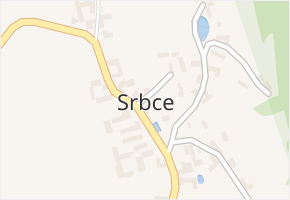Srbce v obci Luže - mapa části obce