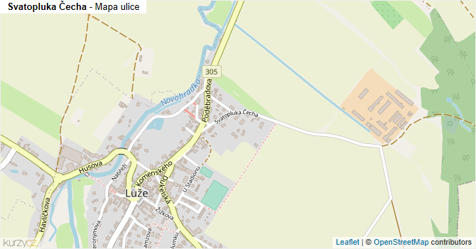 Svatopluka Čecha - mapa ulice