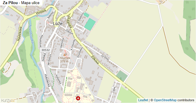 Za Pilou - mapa ulice