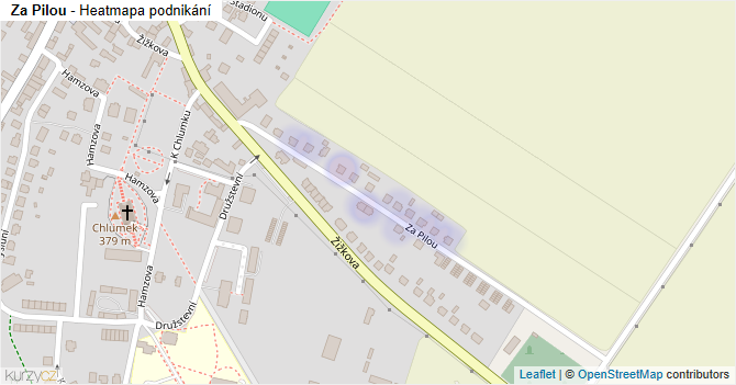 Za Pilou - mapa podnikání
