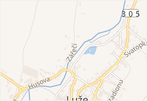 Zářečí v obci Luže - mapa ulice