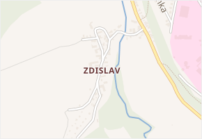 Zdislav v obci Luže - mapa části obce
