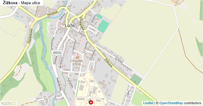Žižkova - mapa ulice