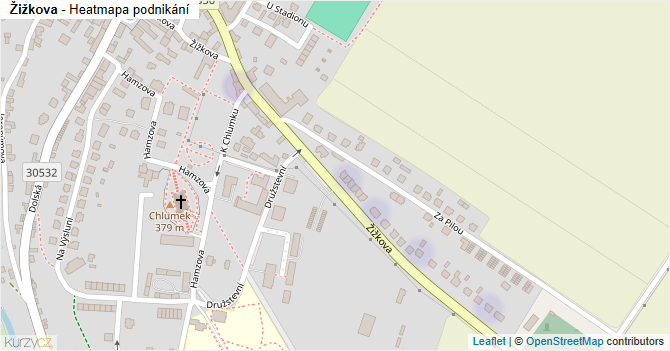 Žižkova - mapa podnikání