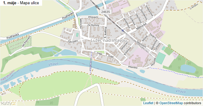 1. máje - mapa ulice