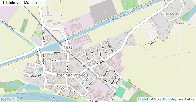 Fibichova - mapa ulice