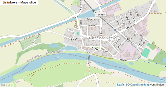 Jiránkova - mapa ulice
