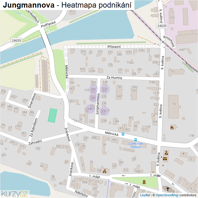 Mapa Jungmannova - Firmy v ulici.