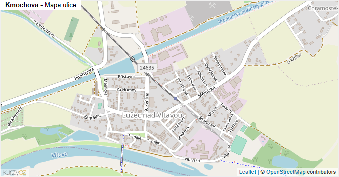 Kmochova - mapa ulice