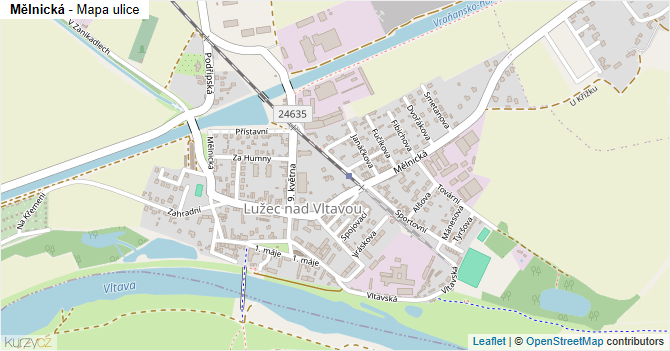 Mělnická - mapa ulice