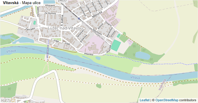 Vltavská - mapa ulice