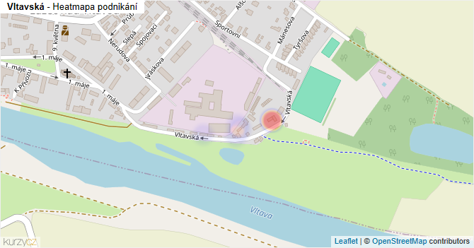Vltavská - mapa podnikání
