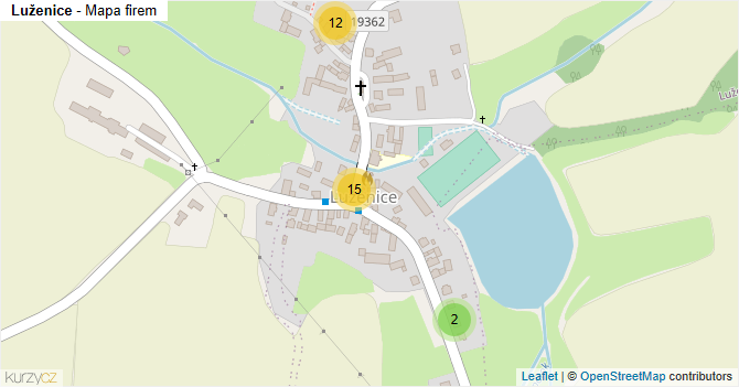 Luženice - mapa firem