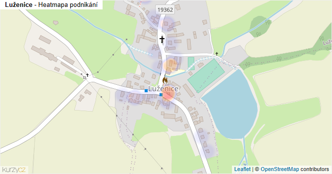 Luženice - mapa podnikání
