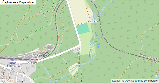 Čejkovka - mapa ulice